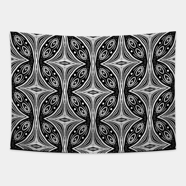 Monochrome Modern Tapestry by UltraQuirky