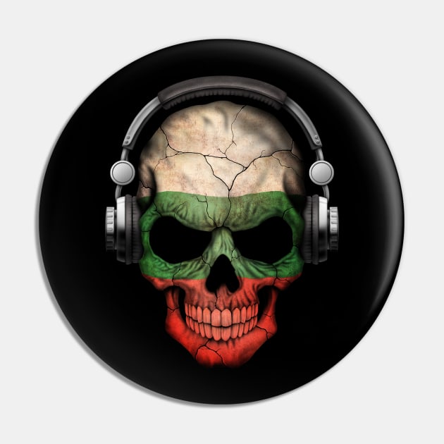 Dark Skull Deejay with Bulgarian Flag Pin by jeffbartels