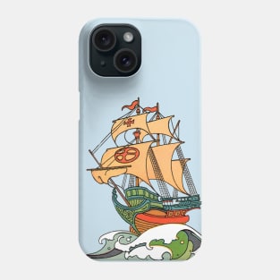 Retro Pirate Ship Phone Case