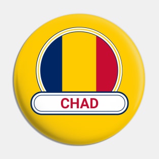 Chad Country Badge - Chad Flag Pin