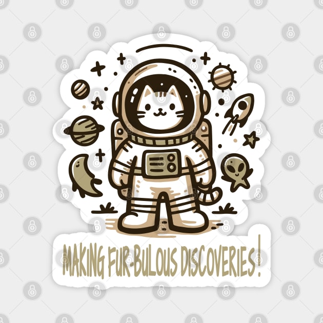 Space Paws Furbulous Discoveries Magnet by maknatess