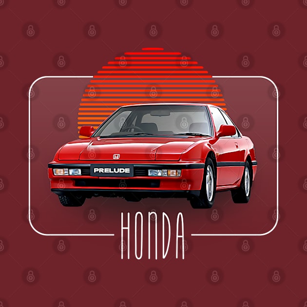 Honda Prelude  // Retro Classic Car Lover Design by DankFutura