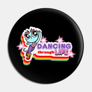 Rainbow Sparkle Dance Cat Pin