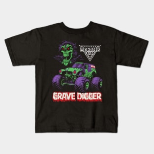Monster Jam Boys' Grave Digger Monster Truck Raglan Shirt and