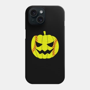 Softball Pumpkin Halloween Costume Retro Vintage Phone Case