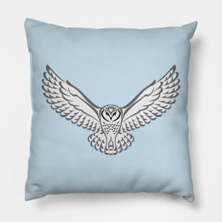 Snowy Owl Tribal Pillow