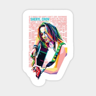 sheryl crow wpap pop art Magnet