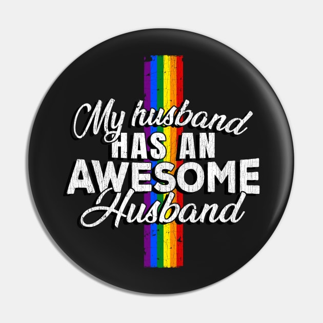 Gay Pride Rainbow Husband Gift design Pin by theodoros20