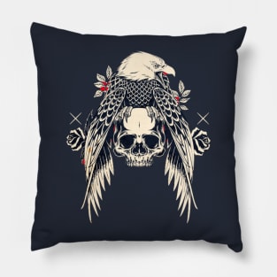 eagle skull Pillow