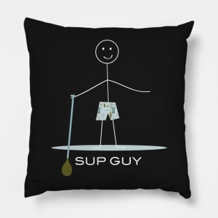 Funny Mens Paddleboarding Guy SUP Pillow