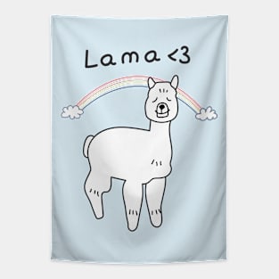 Happy Rainbow Lama Tapestry