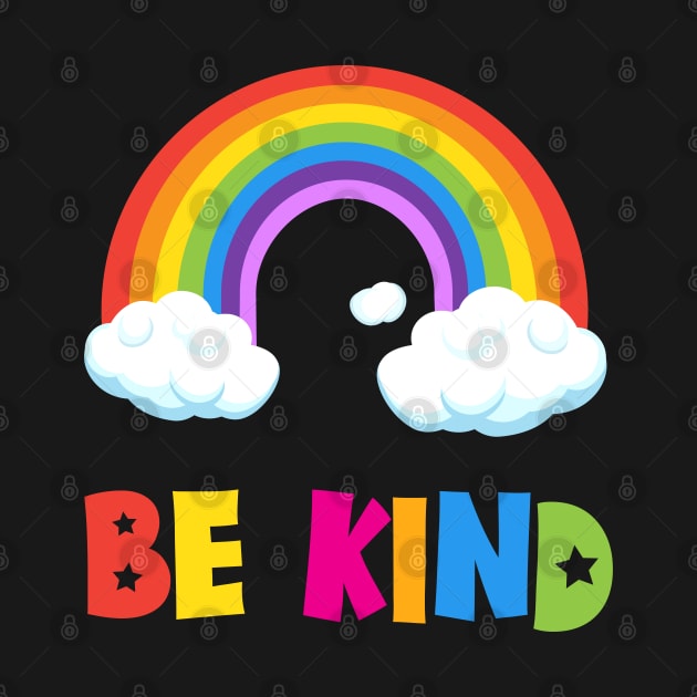 Be Kind positive quote rainbow joyful illustration, Kindness is contagious life style, care, cartoon, birthday gifts design by sofiartmedia