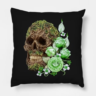 Unique Cool Floral Tree Spirit Skull Pillow