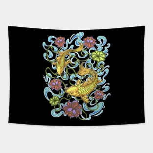 The Golden Koi Tapestry