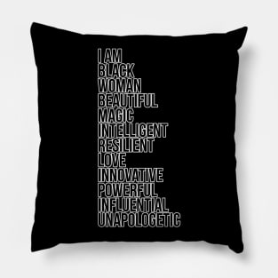 I Am A Powerful Black Woman, African American, Black History Pillow