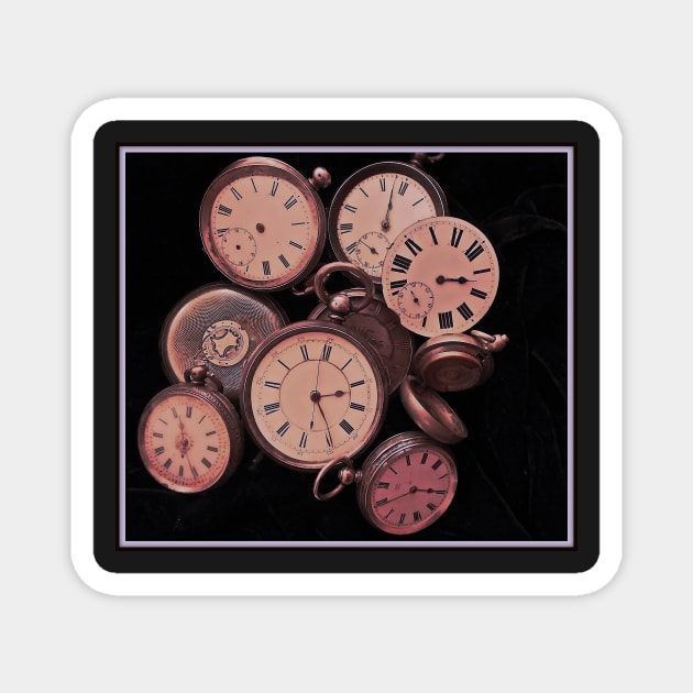 Pocket Watches and Compass Magnet by Alchemia