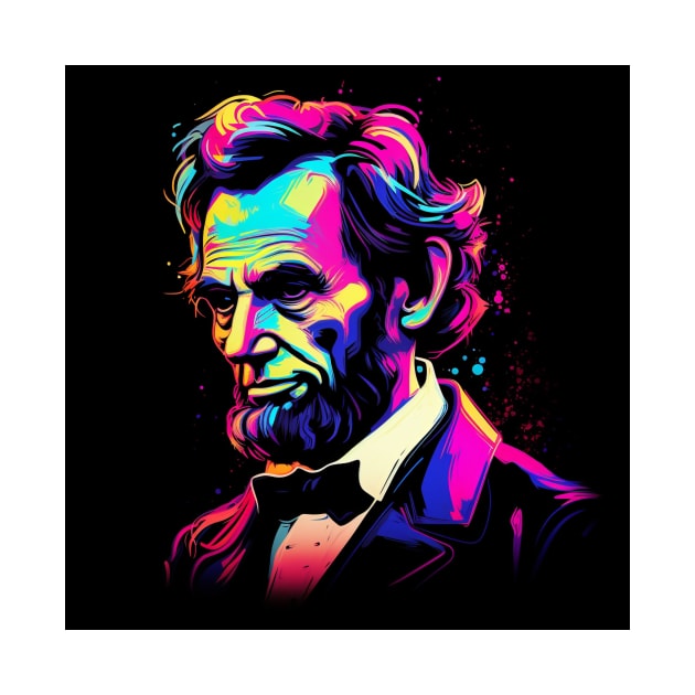 Lincoln Neon Pop Art by AstroRisq