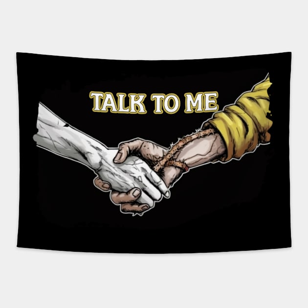 talk to me grunge Tapestry by Pixy Official