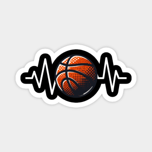 My Heart Beats For Basketball Funny Magnet