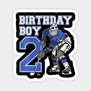 Kids 2 Year Old Ice Hockey Themed Birthday Party Boy 2Nd Magnet