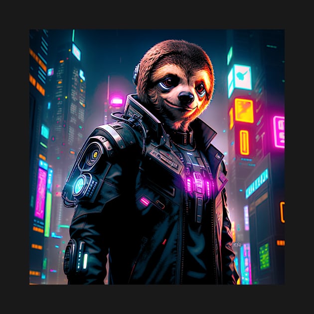 Cyberpunk Sloth by Asylum Ink