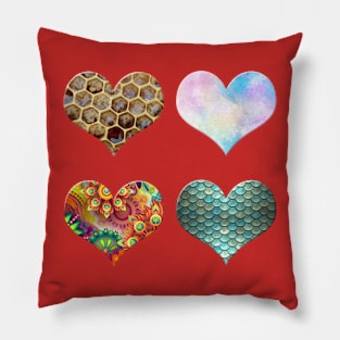 Textured Hearts Pillow