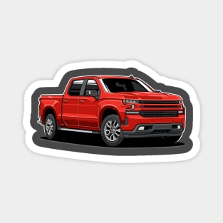 Silverado Truck 1500 (Red) Magnet