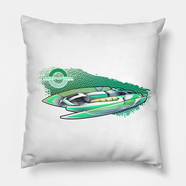 Redout - Graphic Koeniggswerth Engineering Pillow by 34bigthings