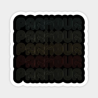 Parkour Traceur Vintage Retro Magnet