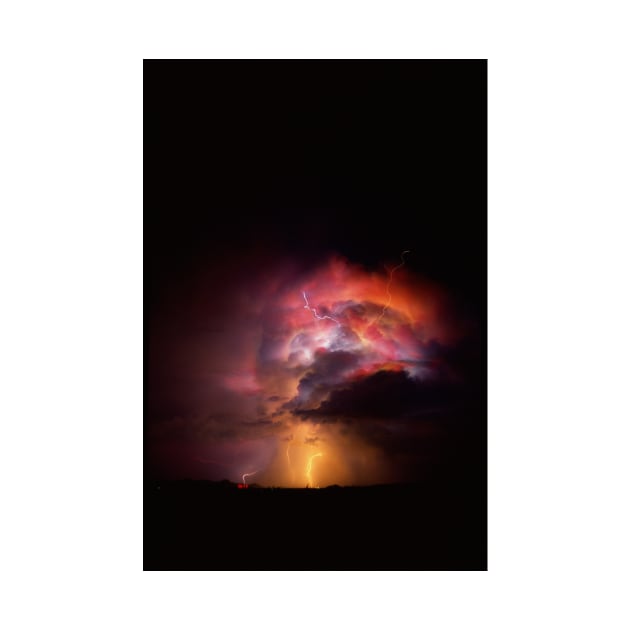 Summer lightning storm in Tucson, Arizona (E145/0288) by SciencePhoto