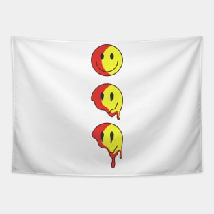 Melting Smiley Faces Tapestry