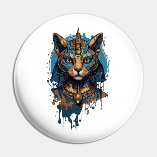 Egyptian cat art Pin