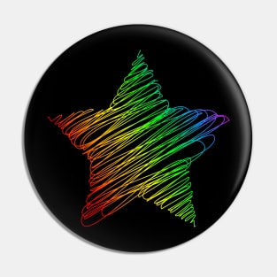 Rainbow star lgbt gay lesbian Pin