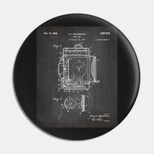 Film Spot Lamp Patent - Cinema Student Film Student Art - Black Chalkboard Pin