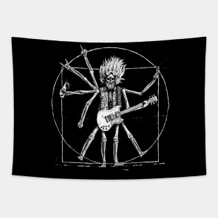 Metalhead Vitruvian man Tapestry