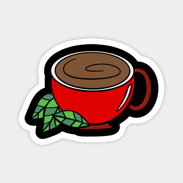 Hot Cocoa Magnet by Kelly Louise Art