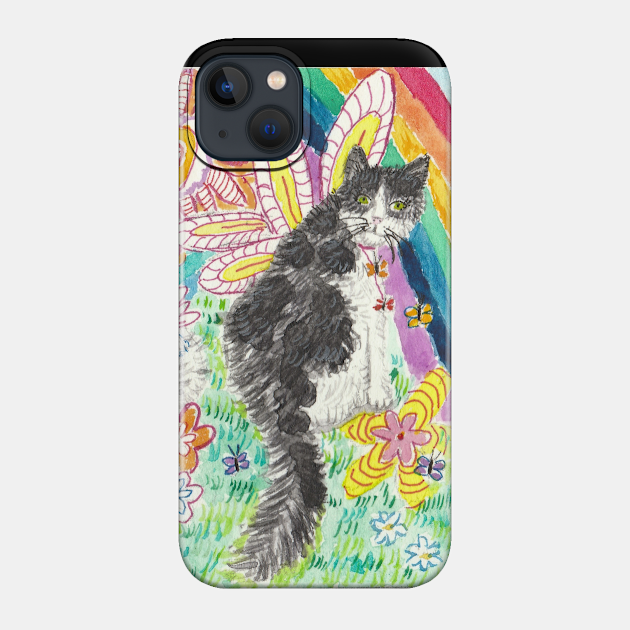 Cat fairy rainbow art - Cute Cats - Phone Case