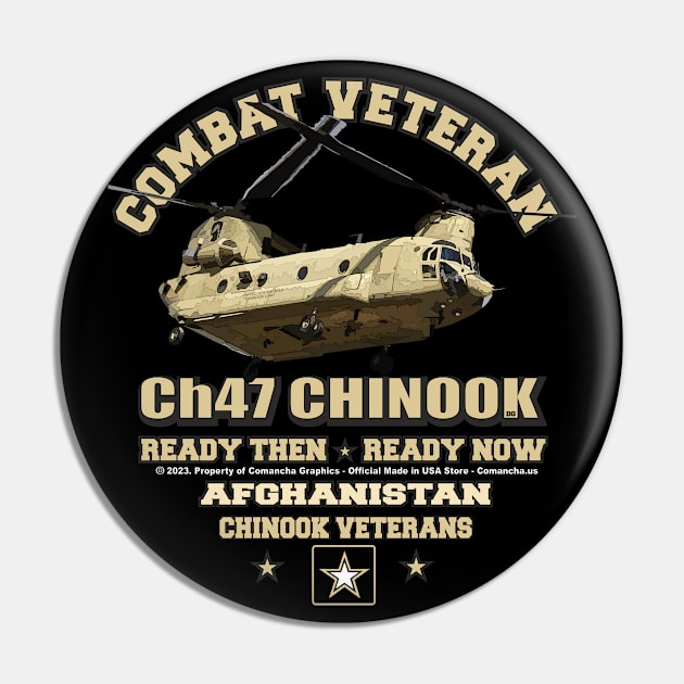 CH-47 CHINOOK Afghanistan Combat Veterans Pin by comancha