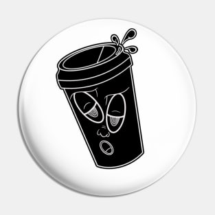 Trippy Coffee Funky Art Pin