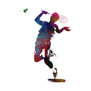 Badminton sport art #badminton T-Shirt