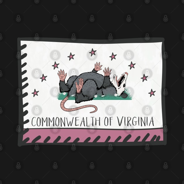 Funny Possum - Commonwealth of Virginia Flag by Toodles & Jay