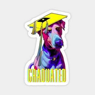 Paw-some Graduate - Dog with Graduation Cap Magnet