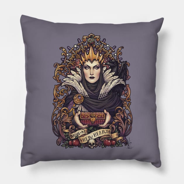 Bring me her heart Pillow by Medusa Dollmaker