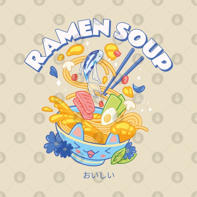 Japanese Ramen Soup Anime Aesthetic by uncommontee