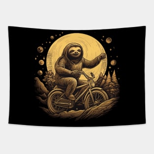 Sloth Riding on a Bicycle Tapestry