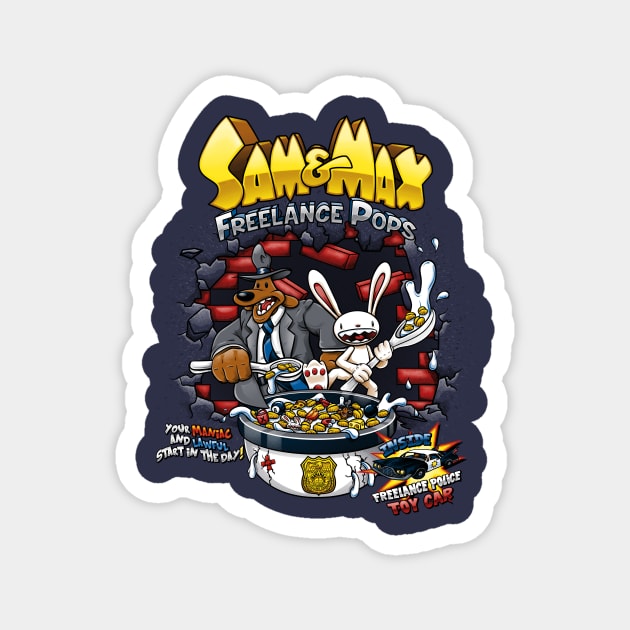 Sam & Max Freelance Pops Magnet by crula