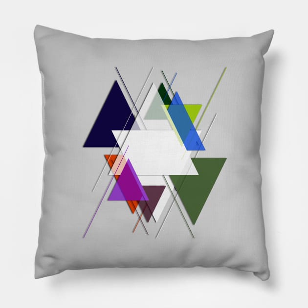 Triangles Clolors Pillow by bobyberto