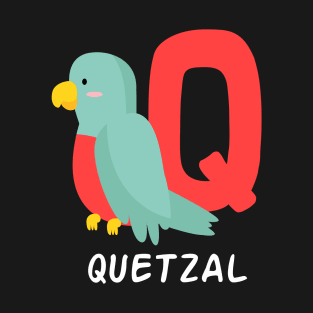 Quetzal animak name funny alphabet T-Shirt