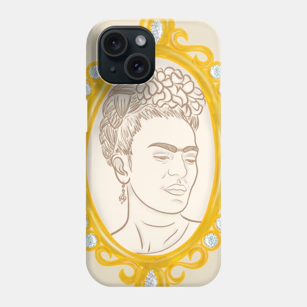 Frida Kahlo Cameo Pin Phone Case by RachaelBurriss