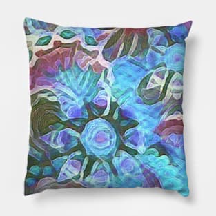 Blue floral pattern Pillow